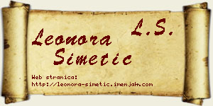 Leonora Simetić vizit kartica